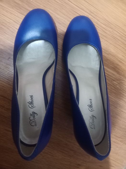 Pantofi  piele naturală, toc mediu cu inserție