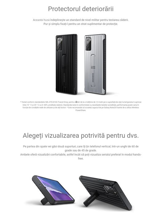 Husa originala Samsung Protective Standing Cover Note 20 N980 5G N981