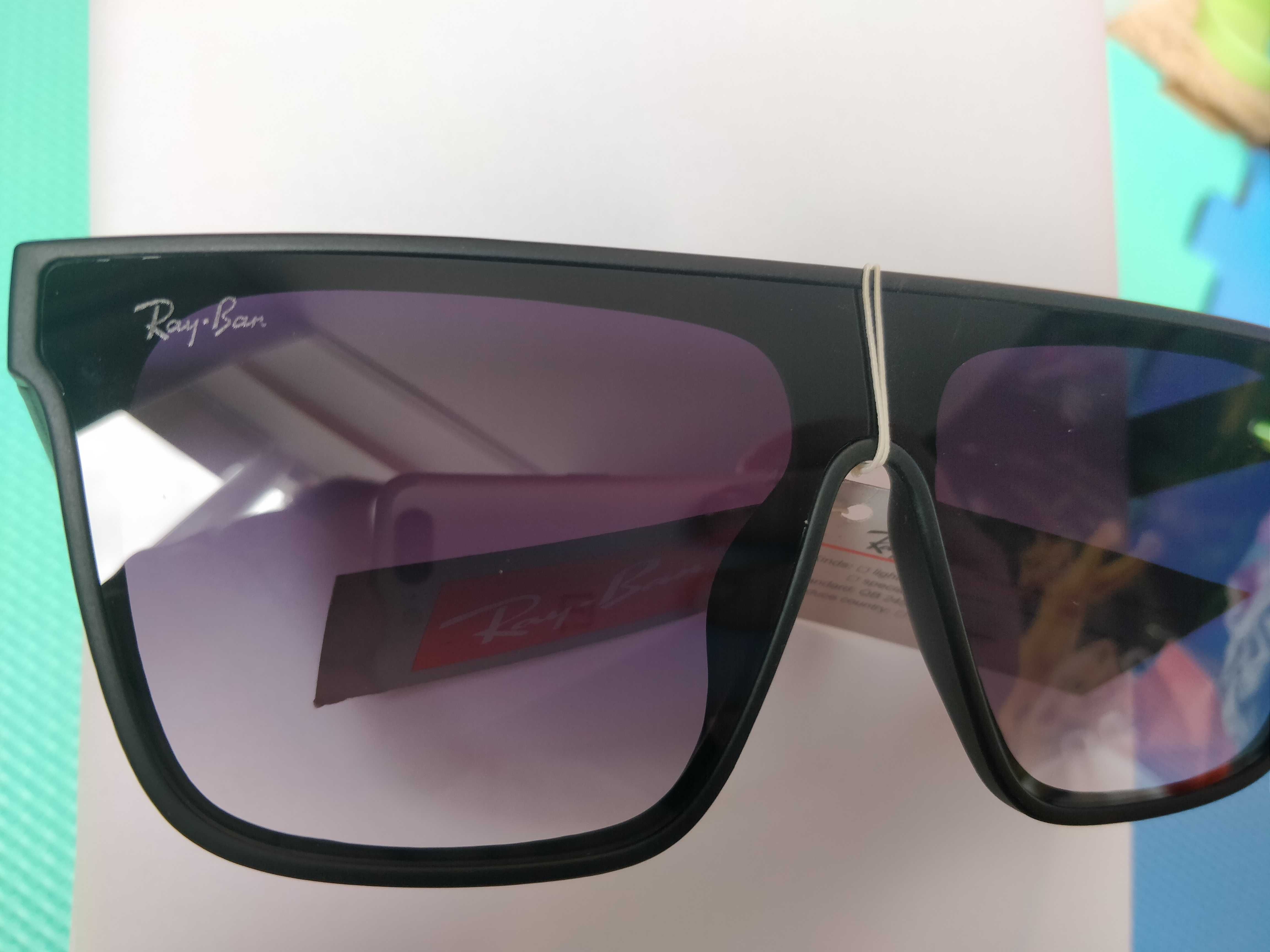 Ochelari de soare Ray-Ban, negri, lentile mov degrade UV400