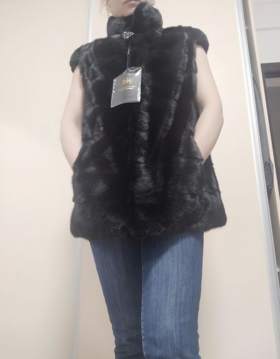 Новая! Жилетка норка, шуба, безрукавка норка, полушубок