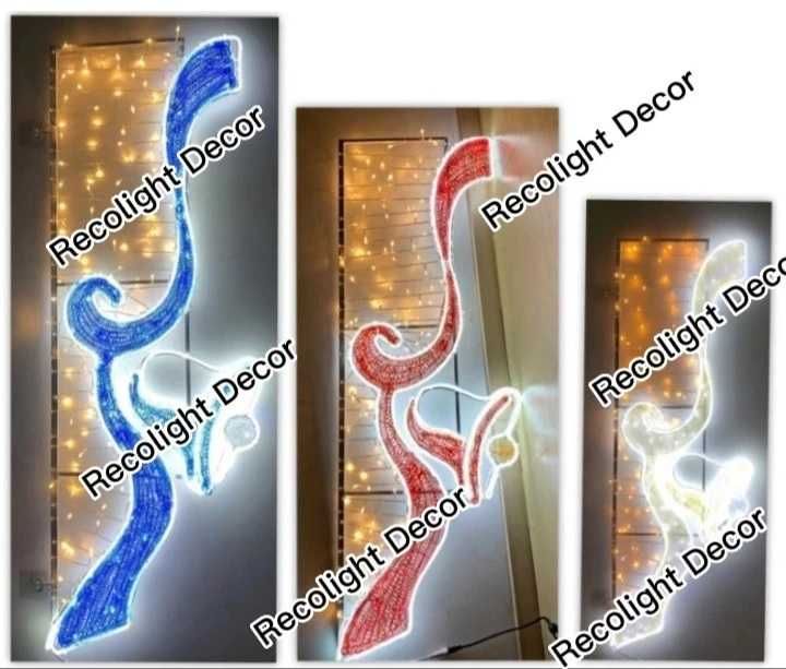 Decoratiuni luminoase stalpi, iluminat festiv profesional Craciun