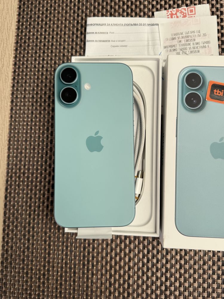 НОВ! /*ЛИЗИНГ*/ IPhone 16 128Gb Teal / 24М Гаранция