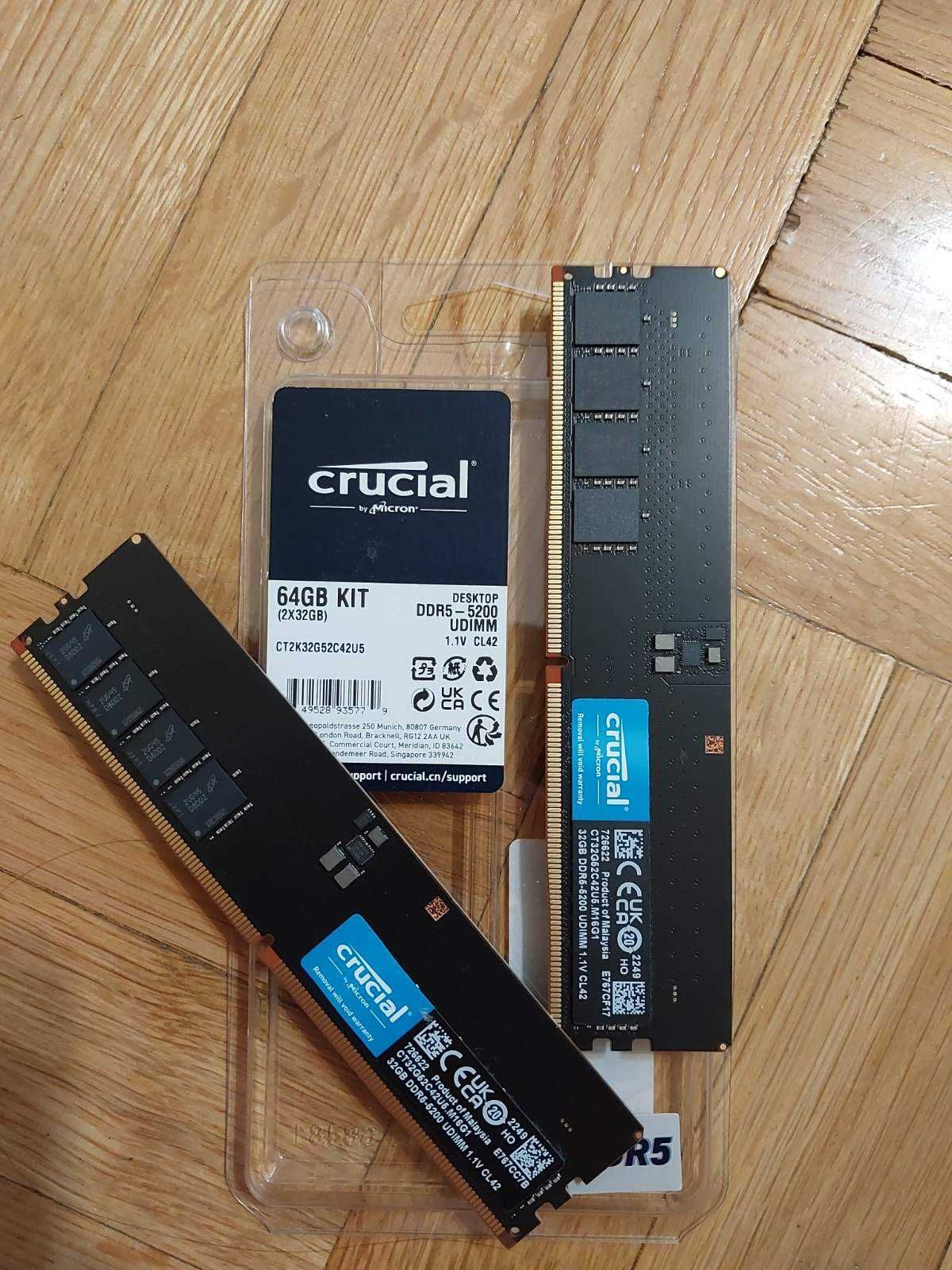 Нова 64GB DDR5 Silicon Power 5600Mhz CL40, Crucial, G.Skill 5200Mhz
