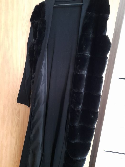 Pardesiu Primăvară blană / tricot L lung