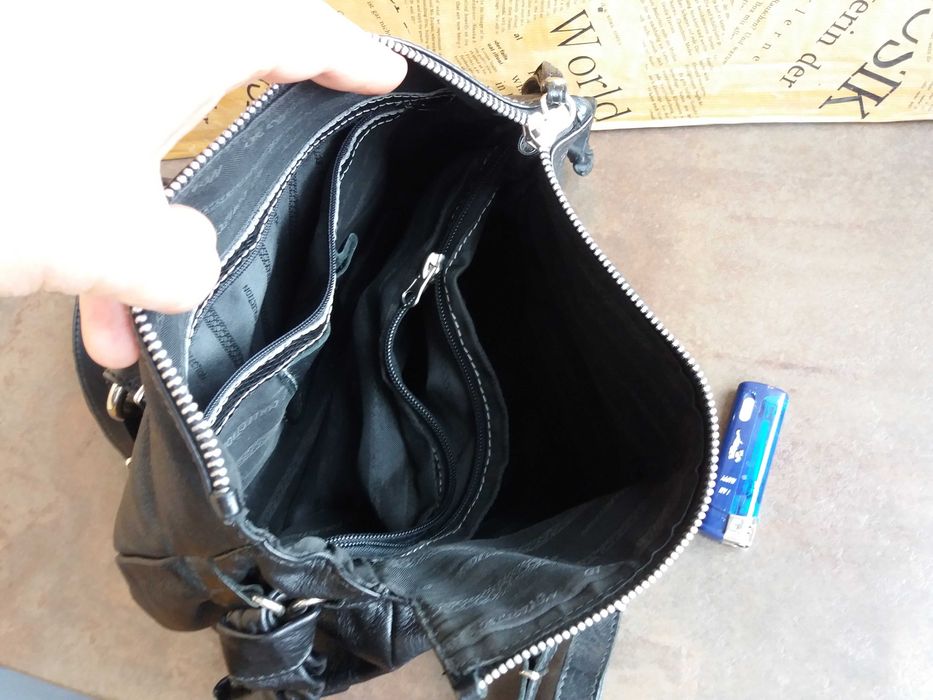 дамска чанта,черна малка кожена торба-естествена кожа