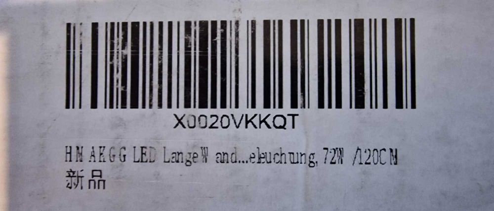 Lampă de Perete Exterior/Interior - 72W LED Lumină Albă - 120 cm