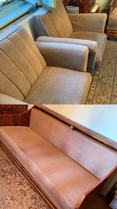 Canapea extensibila + 2 fotolii material textil