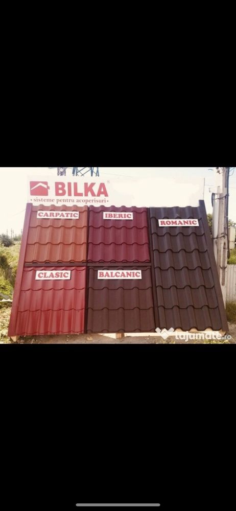 Tigla metalica - tabla cutata -  sistem pluvial-  Bilka