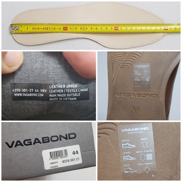 Pantofi casual VAGABOND Lindhope, piele naturală, cognac nr. 43 si 44