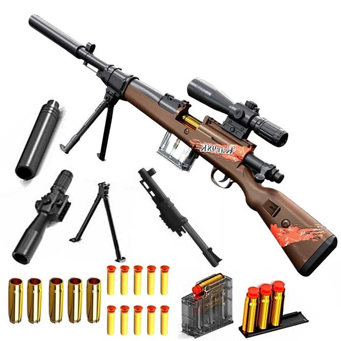 Pusca Luneta de Jucarie 98K Gloante Cartuse Ejectarea Carcasei 103 CM