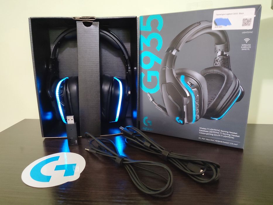 Наушники игровые ,Гарнитура Logitech G935, Black