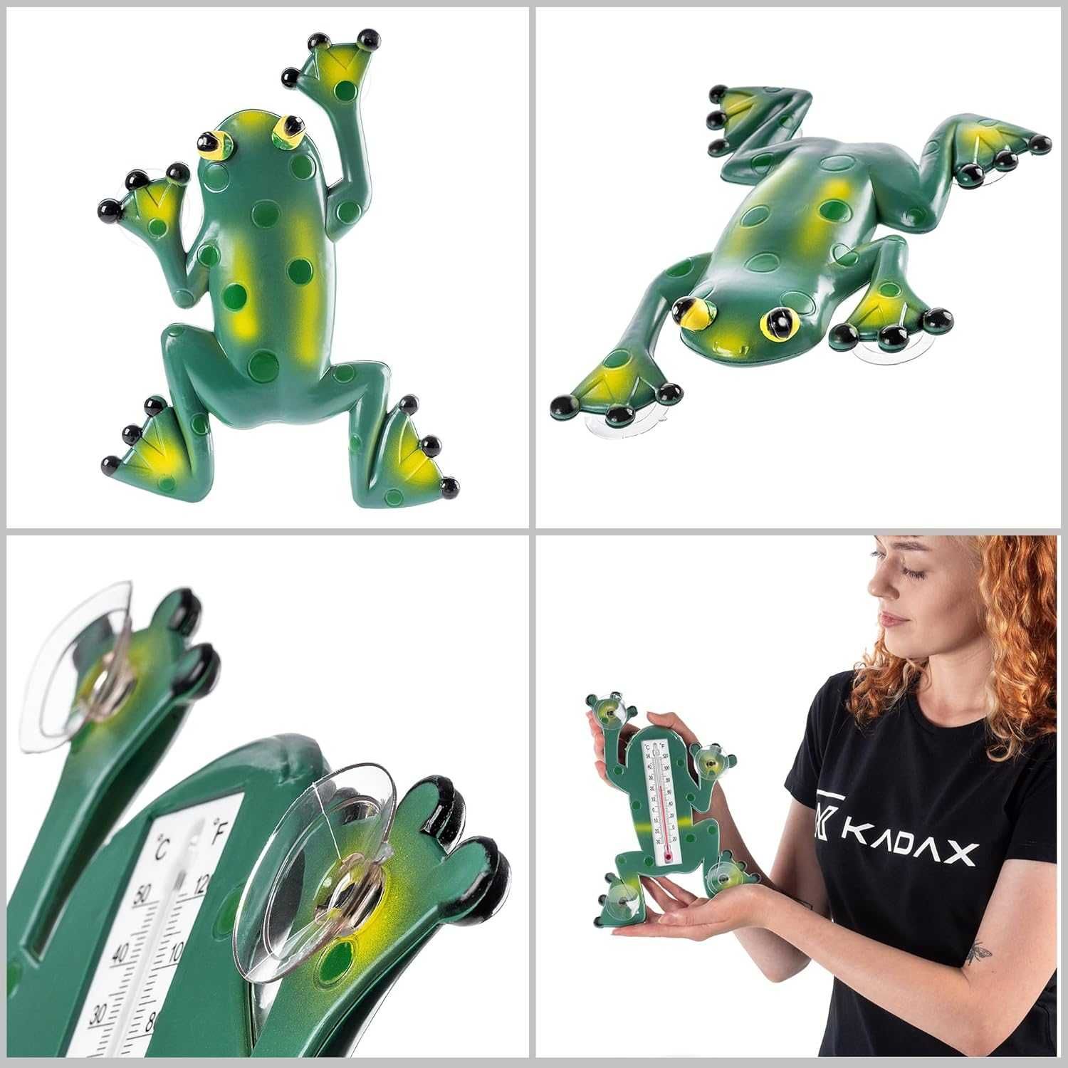 Broscuta meteo cu ventuze pentru geam rezistent la intemperii 24x18 cm