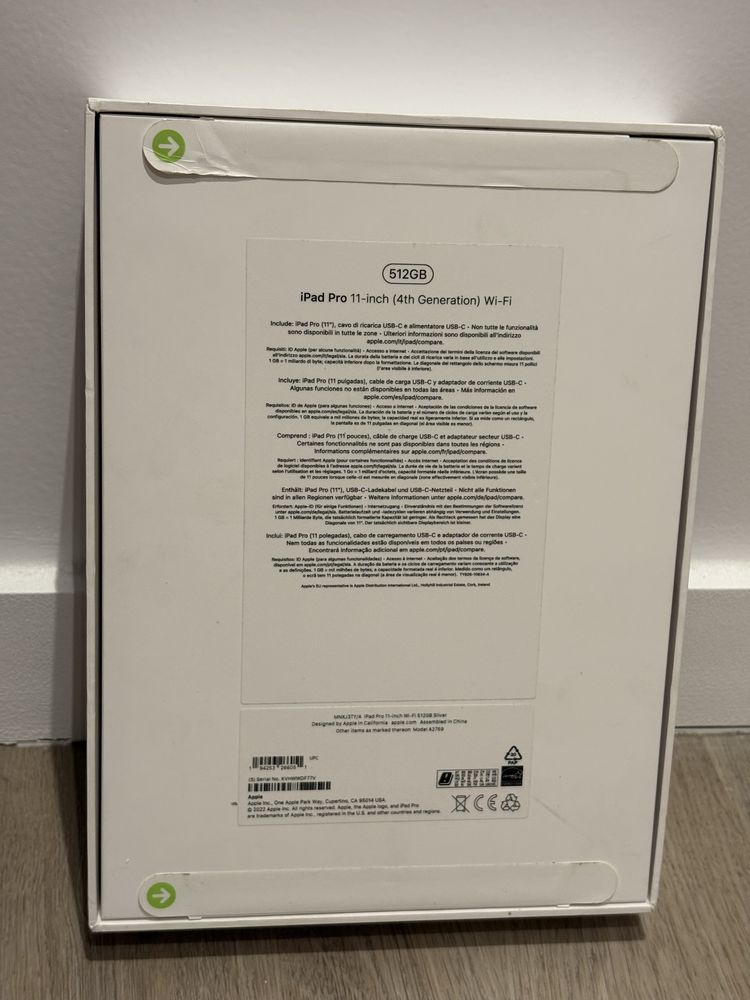 Apple iPad Pro 11"4th Gen, 512GB, Wi-Fi, Silver, sigilata, OCAZIE