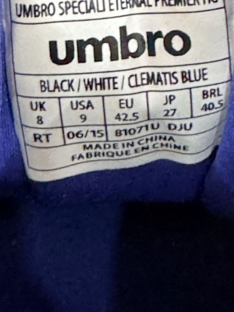 Бутонки UMBRO SPECIAL .Номер 42.5
