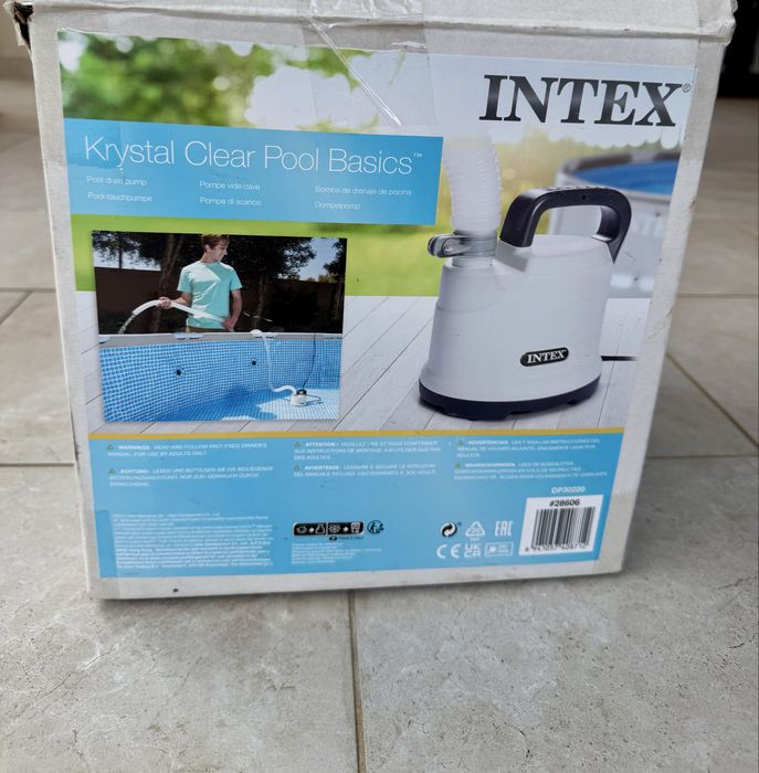 Intex - Pompa evacuare apa din piscina, 3595 l/h