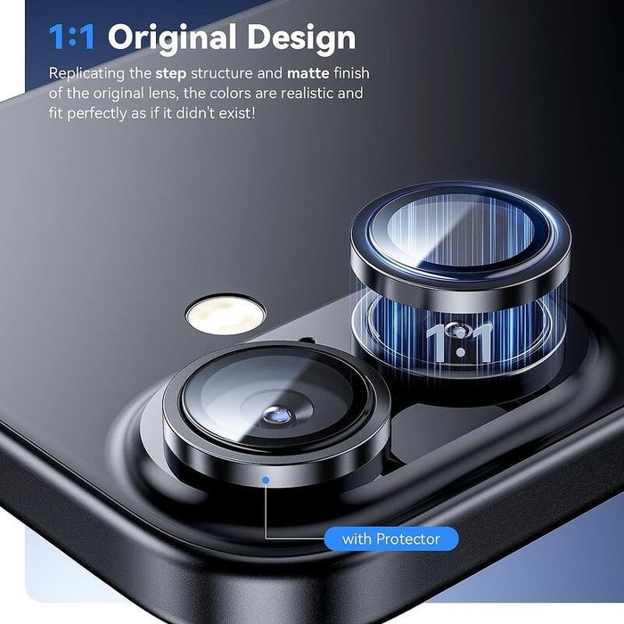 Стъклени рингове за камера за Apple iPhone 16 / 16 Pro / Plus / Max