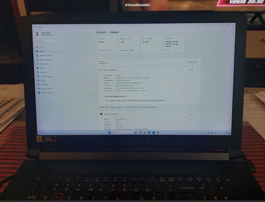 Laptop Gaming Acer Predator Helios 300