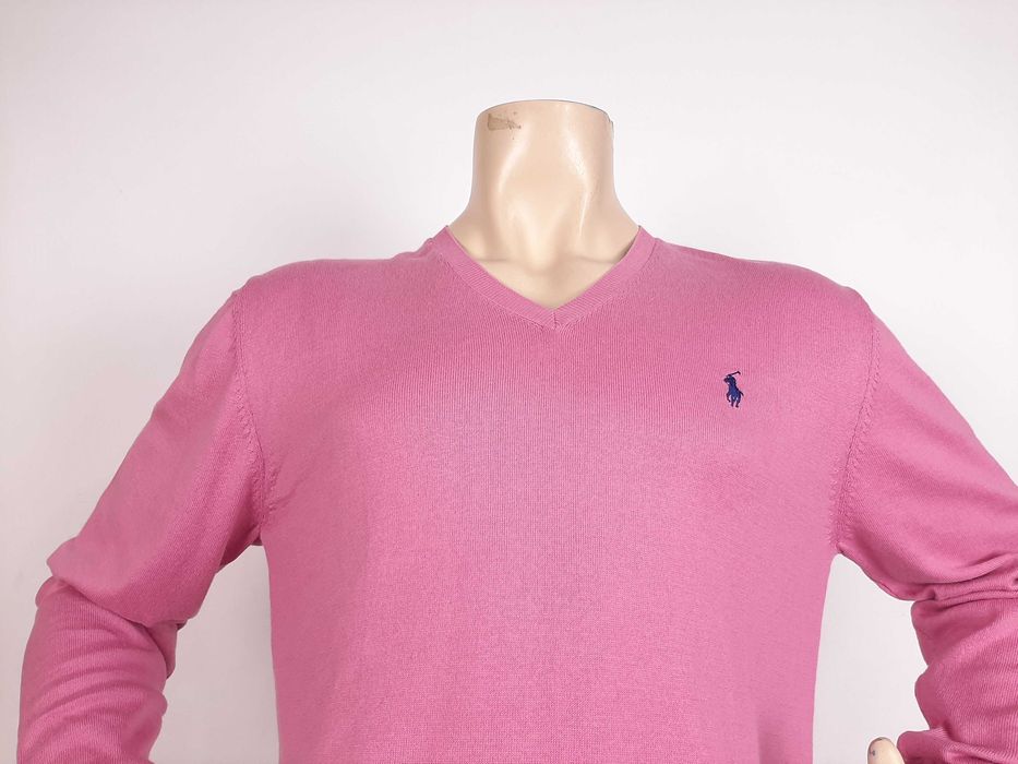 Polo Ralph Lauren V-Neck Cotton - Оригинален мъжки пуловер размер L