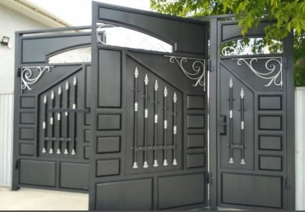 Покраска варот навесов