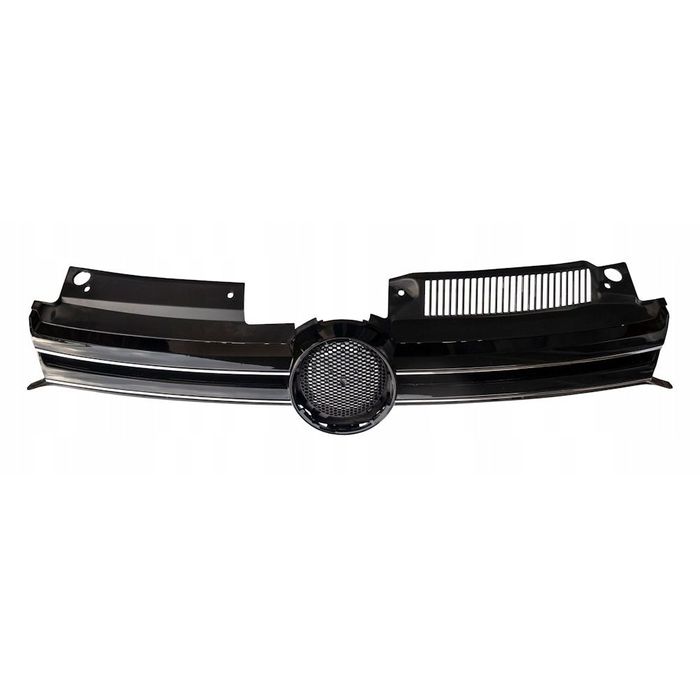 Grila radiator, masca fata Vw Golf 6 (5k), 10.2008-2013, parte montare centrala cu 2 ornamente cromate, 951805-R, Aftermarket 5K0853651AG
