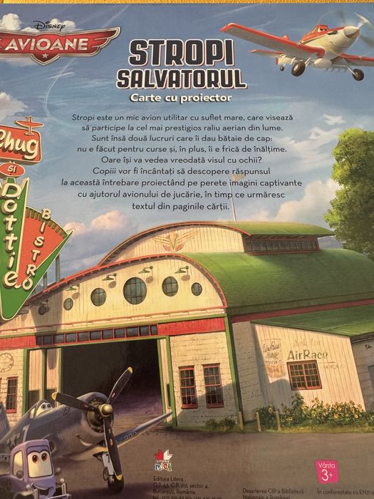 Carte Disney cu avion proiector Stropi Salvatorul