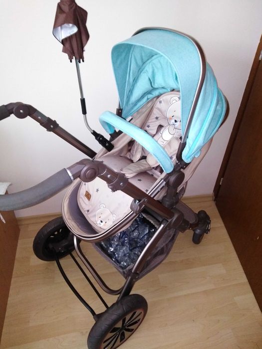 Комбинирана бебешка количка 2в1 Lorelli Aurora, бежова