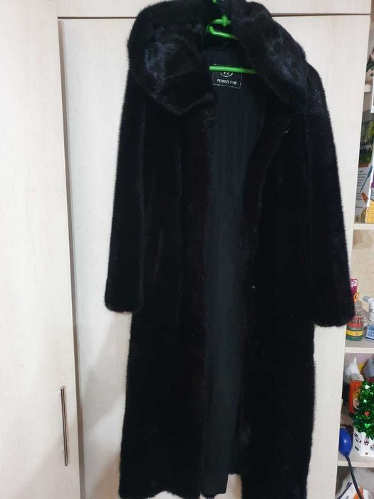Норковая шуба с капюшоном