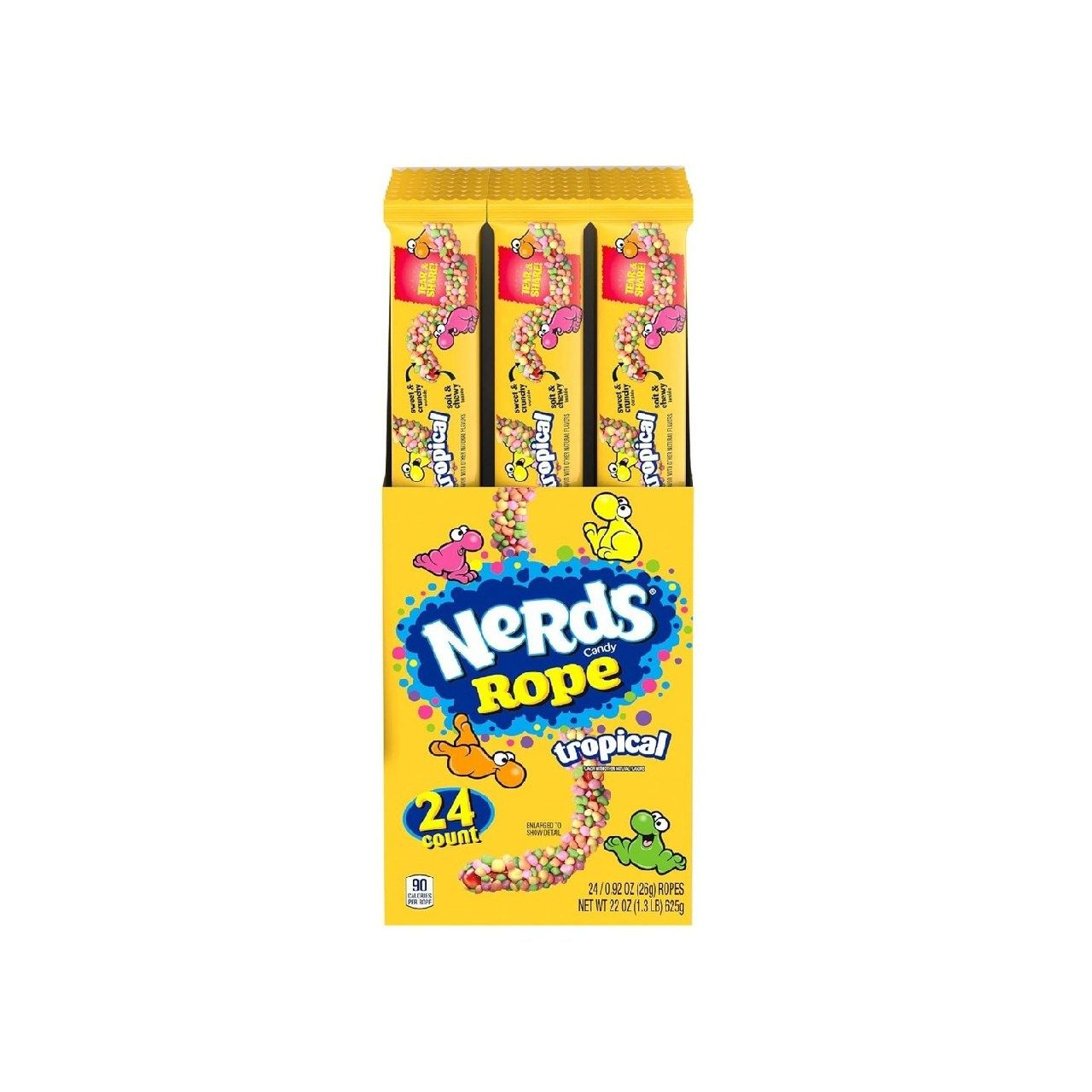 Nerds Rope Candy, тропический вкус, веревки по 0,92 унции (24 шт. в уп