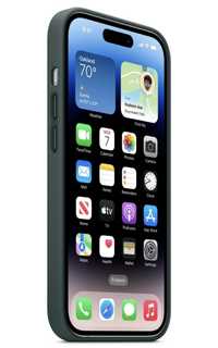 Чехол Apple Leather Case MagSafe для Apple iPhone 14 Pro forest green