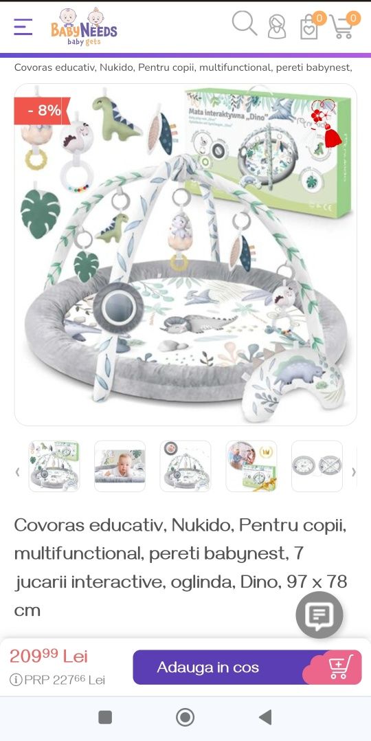 Baby nest - Covoras educativ Nukido