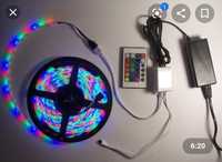 Светодиодные ленты RGB с пультом и блоком питания