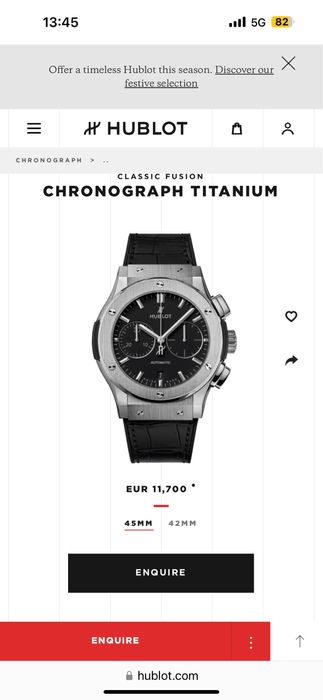 Hublot chronograph titanium 45mm full ceramic