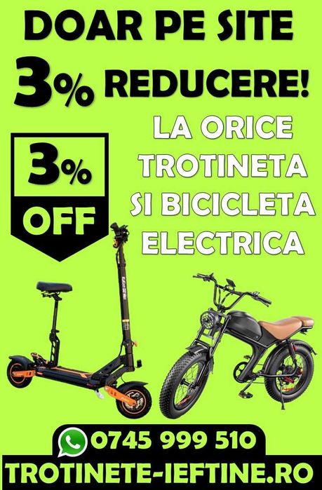 Trotineta Electrica A19, Motor 500W, Viteza 35km/h, Autonomie 60 km