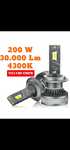 Becuri led H1 H7 HIR2 HB3 HB4 H8 H11 Canbus 4300K 12-24V 30000Lm