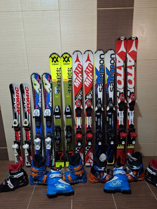 Schiuri 118 cm Volkl Tiger GSL-clapari ski,bete,casca