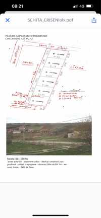 Parcele de 7,00 - 7,80 ARI - expunere sudică Criseni( Sălaj )