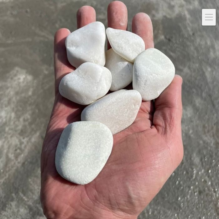 Ақ тас Галька речная Крошка Шебень Мраморная галька Мраморная Крошка