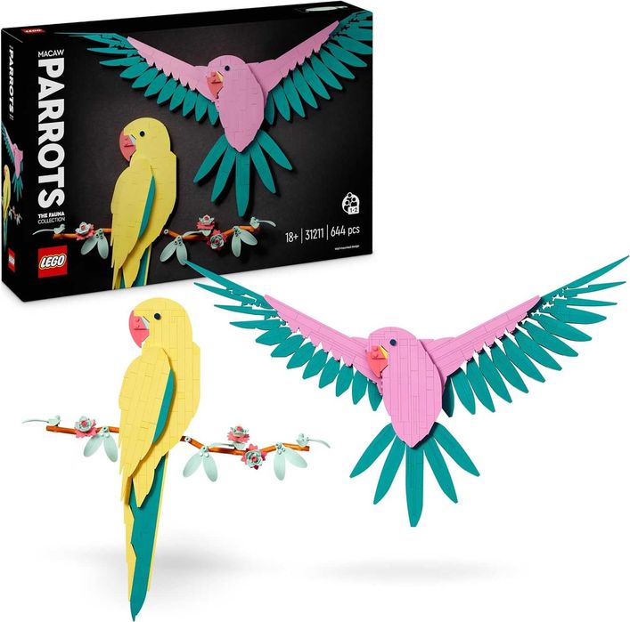 LEGO Art The Fauna Collection, папагали ара, конструктор за сглобяване