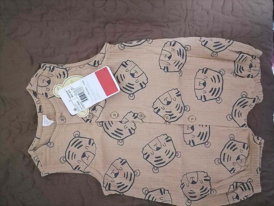 Летен къс ромпър момче 6-9месеца