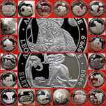 Somalia Elefantul si Leopardul 2011-2025 monede lingou argint 999