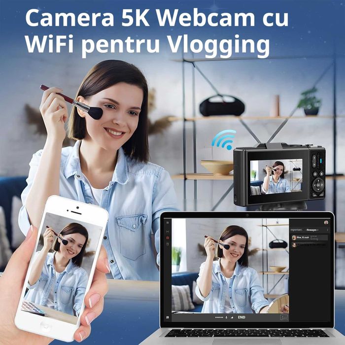 Aparat foto compact, VALA 5K, 75Mpx,  5K Video