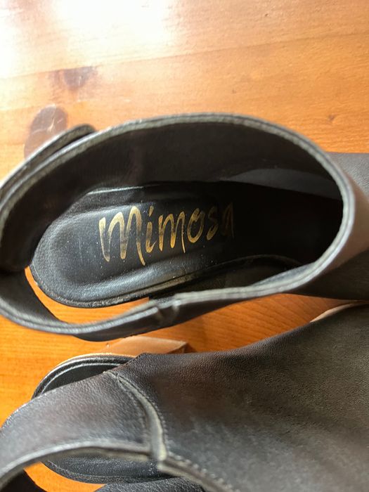 Sandale cu toc din piele adevarata, fabricate in Italia