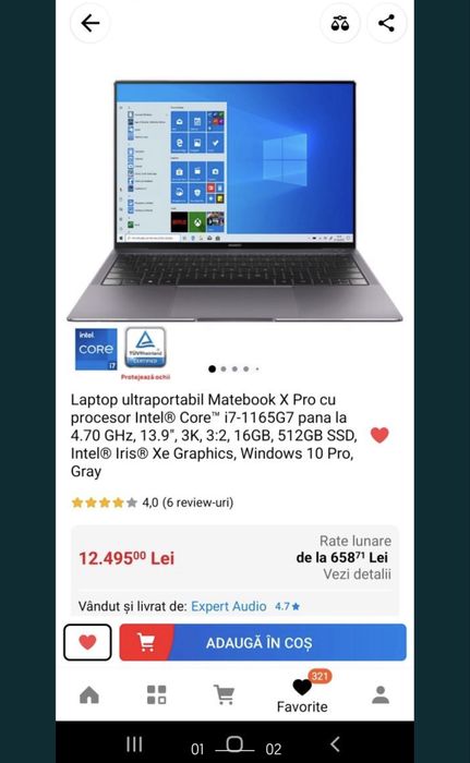 Huawei Matebook x pro i7 esmerald green