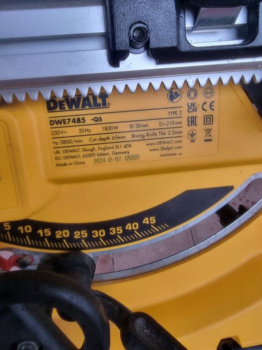 Circular dewalt  dwe 7485