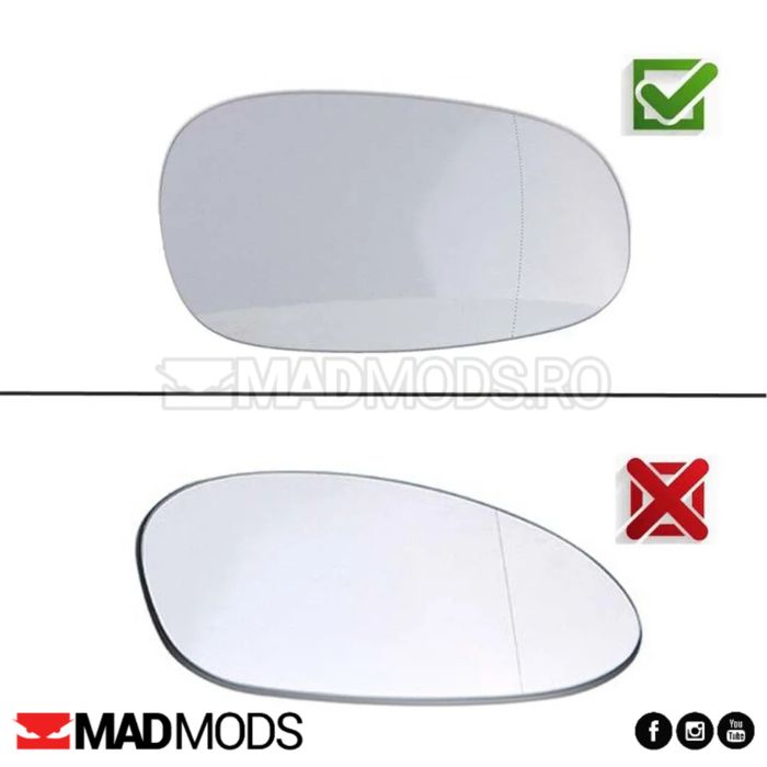Sticla oglinda stanga dreapta BMW E81 E82 E87 E88 E90 E91 E92 E93 FL