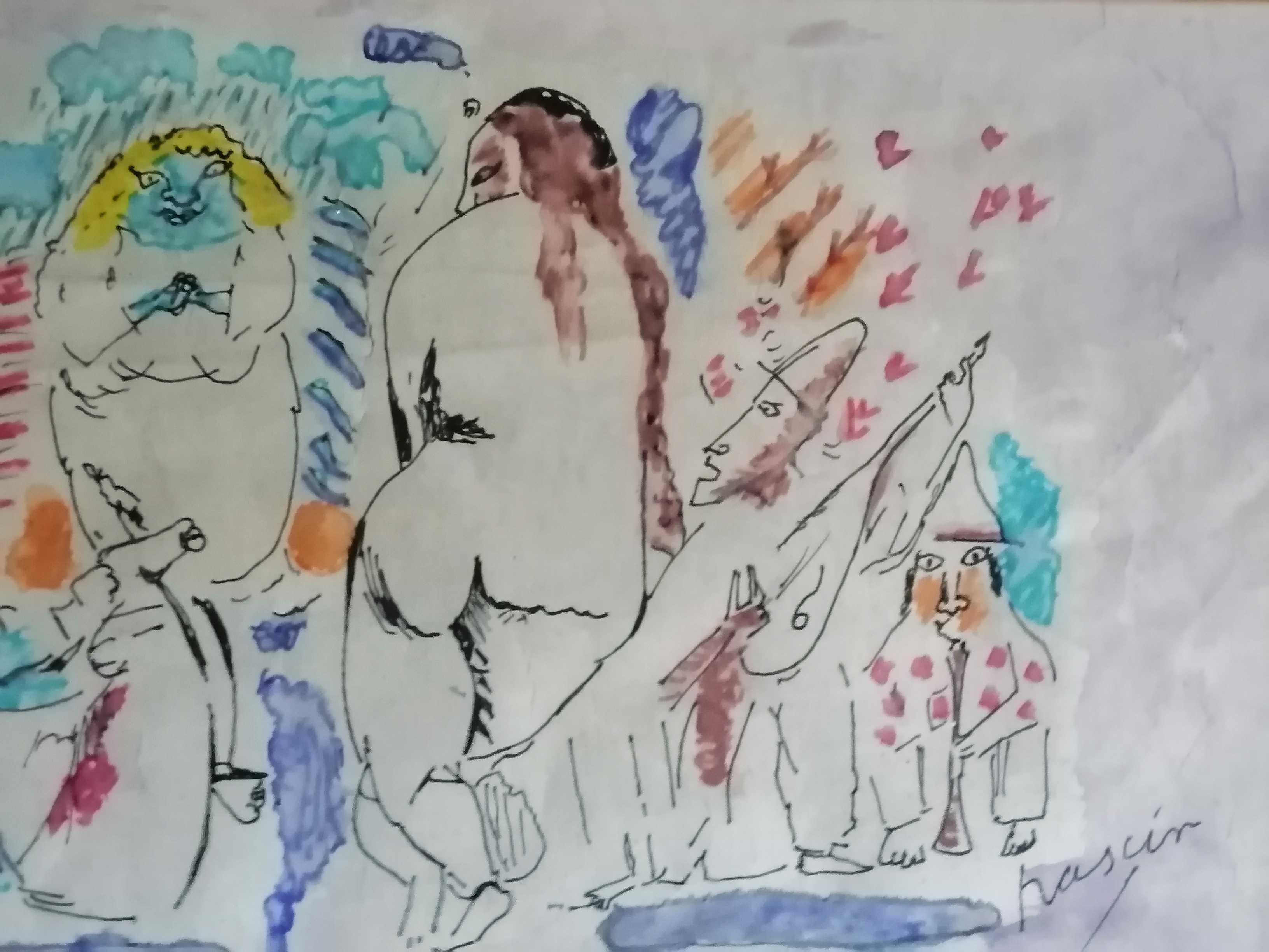 Стара цветна композиция . Франция .