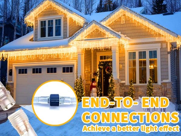 Коледни LED лампички в цвят жълто тип висулки 15+5M 506 LED Декорация