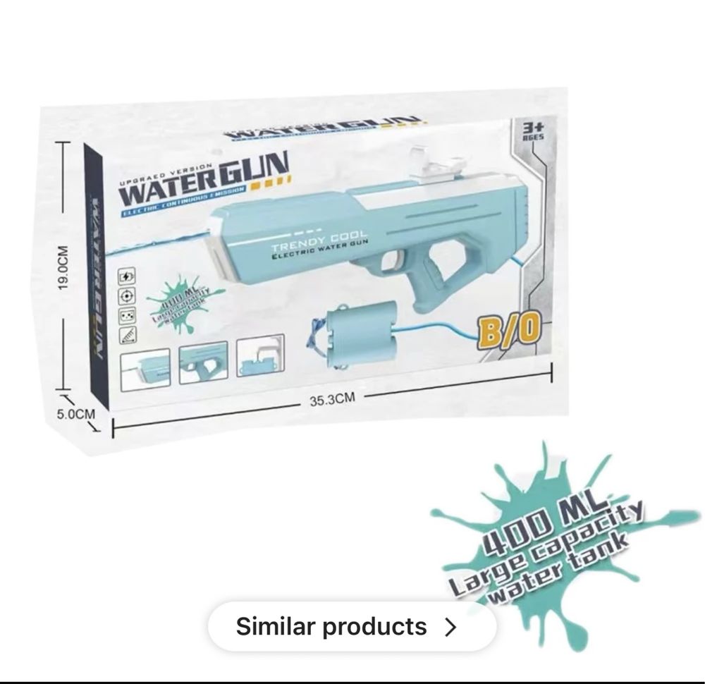 Pistol electric de mare presiune cu apa, reincarcabil, NOU