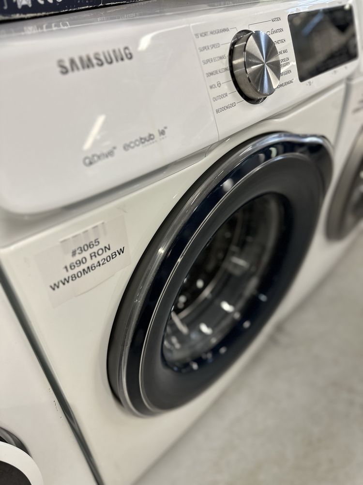 Masină de spălat rufe Samsung QDrive EcoBubble 8kg WW80M6420BW