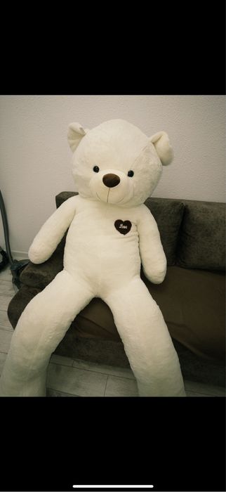 Плюшевая белая мишка